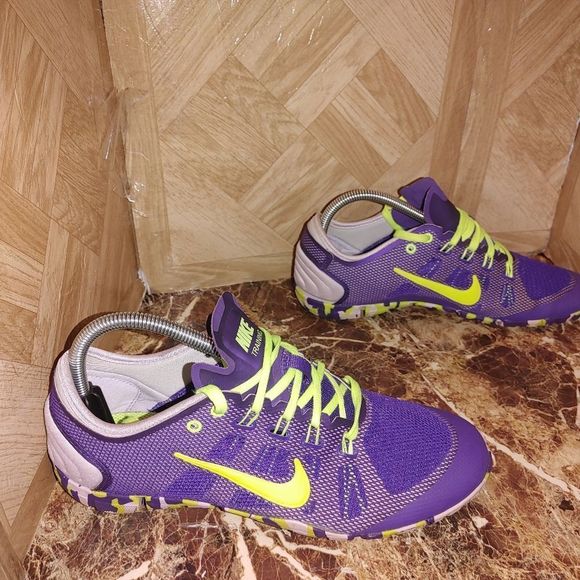 Nike Purple and Neon Green Athletic Shoes - Picture 2 of 12